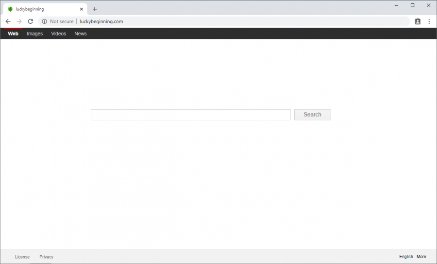 Upon infiltration, the potentially unwanted program changes the new  tab URL, homepage and the search engine of the browser to Luckybeginning.com
