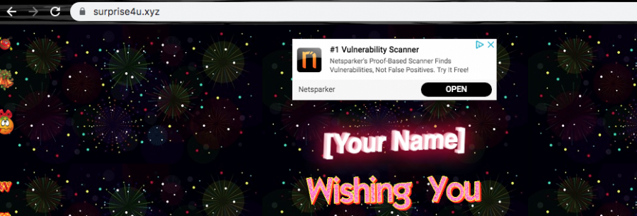 The questionable website drops a notification that offers to download some type of bogus vulnerability scanner