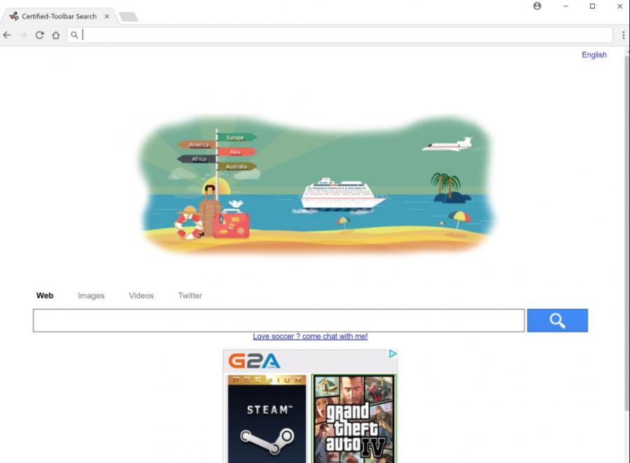 The browser hijacker displays various advertisements some of which are game offers
