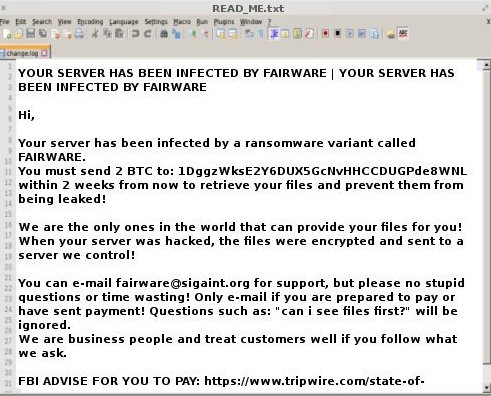 New FairWare ransomware attacks Linux users snapshot