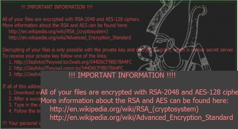 Aesir and Osiris ransomware viruses join Locky family snapshot